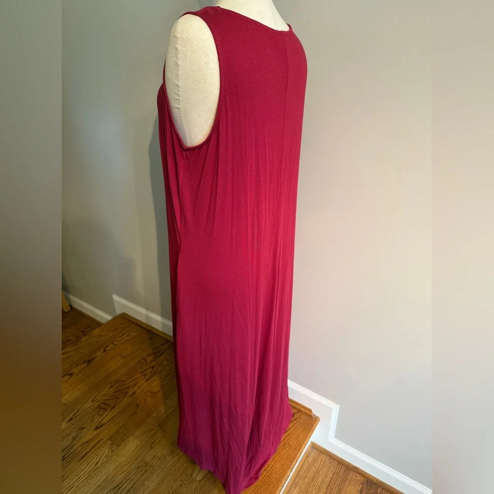 NWT Lane Bryant Red Sleeveless Shirttail Hem Maxi Dress - Plus Size 22/24 - Picture 10 of 14